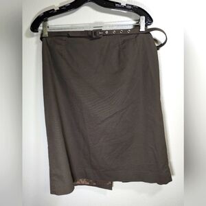 Josephine Chaus women's brown skirt size 12 with matching belt